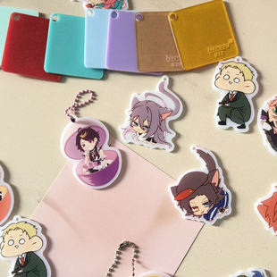 亚克力定制人形摆件照片透明动漫卡通钥匙扣挂件游戏周边应援光油