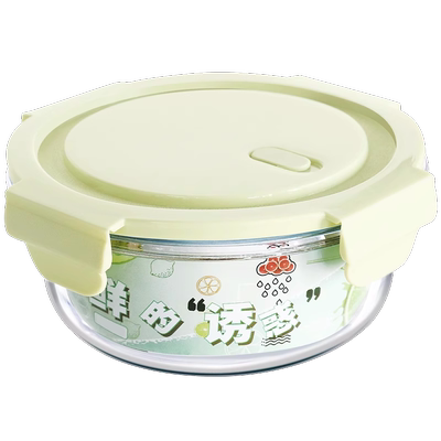 圆形玻璃饭盒可微波炉加热汤碗