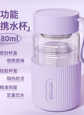 女士高颜值玻璃杯子2025新款茶水分离杯耐高温特别好看的玻璃水杯