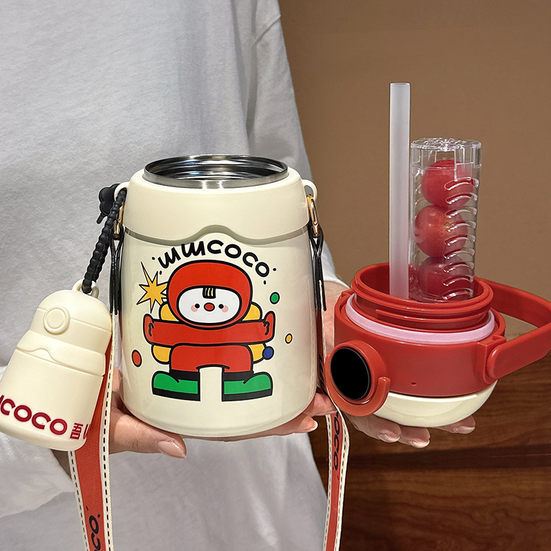 316不锈钢保温杯可爱卡通大肚杯