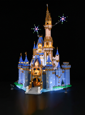 适用乐高43222迪士尼城堡灯具模型玩具电子灯光LED遥控灯饰配件