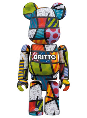 正品Bearbrick积木熊Romero Britto 100%400% 暴力熊玩偶摆件手办