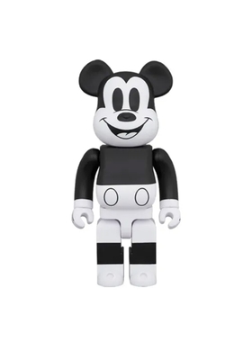 正品积木熊Bearbrick黑白米奇Mickey Mouse 1000%&400%暴力熊限量