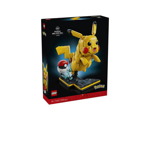 乐高宝可梦联名72152皮卡丘和精灵球男女孩儿童拼装积木玩具礼物