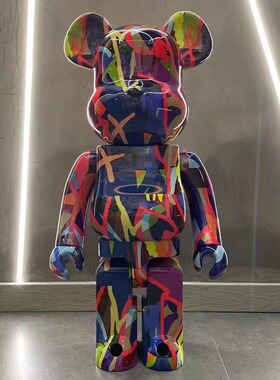 官方正品 Bearbrick 积木熊 KAWS涂鸦1000% BE@RBRICK 限量款