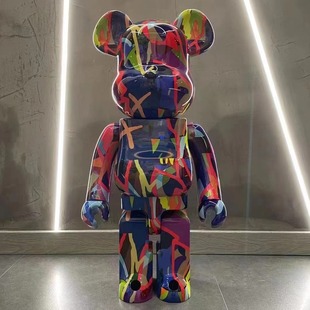 BE@RBRICK KAWS涂鸦1000% 积木熊 官方正品 限量款 Bearbrick