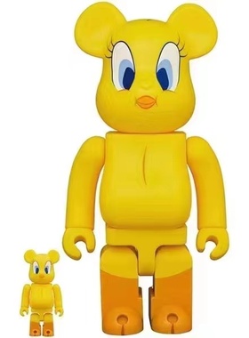 官方正品 Bearbrick 积木熊崔弟 TWEETY 400%&100% 翠西BE@RBRICK
