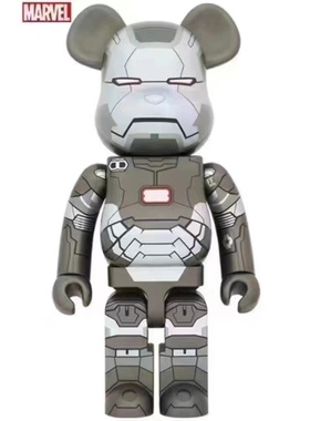 官方正品 Bearbrick 积木熊钢铁侠灰色战争机器 1000% BE@RBRICK
