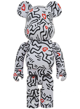 正品Bearbrick积木熊凯斯哈林8代 KEITH HARING#8 1000%BE@RBRICK