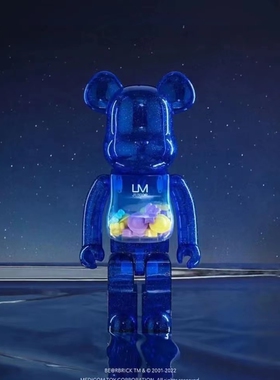 Bearbrick蓝色UM JUNIOR千秋夜星 积木熊MACAU暴力熊澳门2022限定
