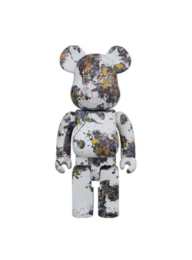 正品Bearbrick泼墨1000% Jackson pollock studio splash暴力熊