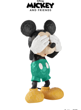 POP SUNDAY 迪士尼木雕家 米奇复古绿色50CM高 限量潮玩手办摆件