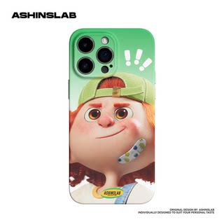 ASHINSLAB原创小男孩搞怪苹果15ProMax可爱iphone14全包精孔软壳13卡通小众12硬壳11防摔磨砂手机壳