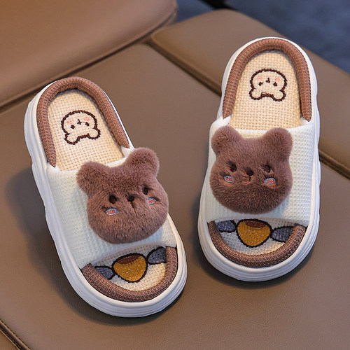 新款家居家防滑棉麻拖鞋