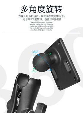 平板固定1.5英寸VESA75球头支架工控设备终端支架AMPS孔位仓储