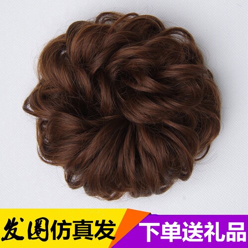 逼真假发发圈橡皮筋女小丸子拉花