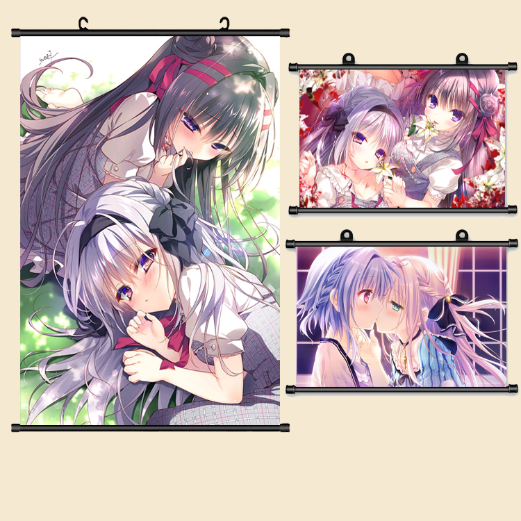 真爱百合海报挂画高清壁纸游戏galgame二次元周边定制卷轴装饰画