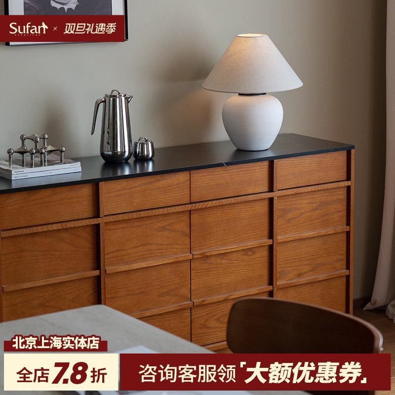 舒梵帕尔边柜/简约收纳柜储物柜玄关柜岩板柜博主设计师推荐