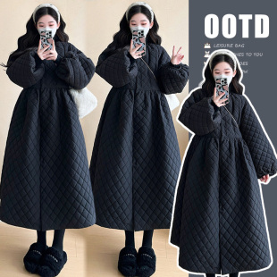 菱格简约气质孕妇外穿棉服外套时尚 显瘦经典 百搭 韩版 2025秋冬新品