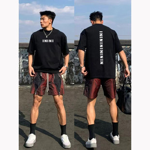 t恤男国潮牌帅气纯棉简约体恤 高街休闲vibe白色纯棉短袖 夏季 美式