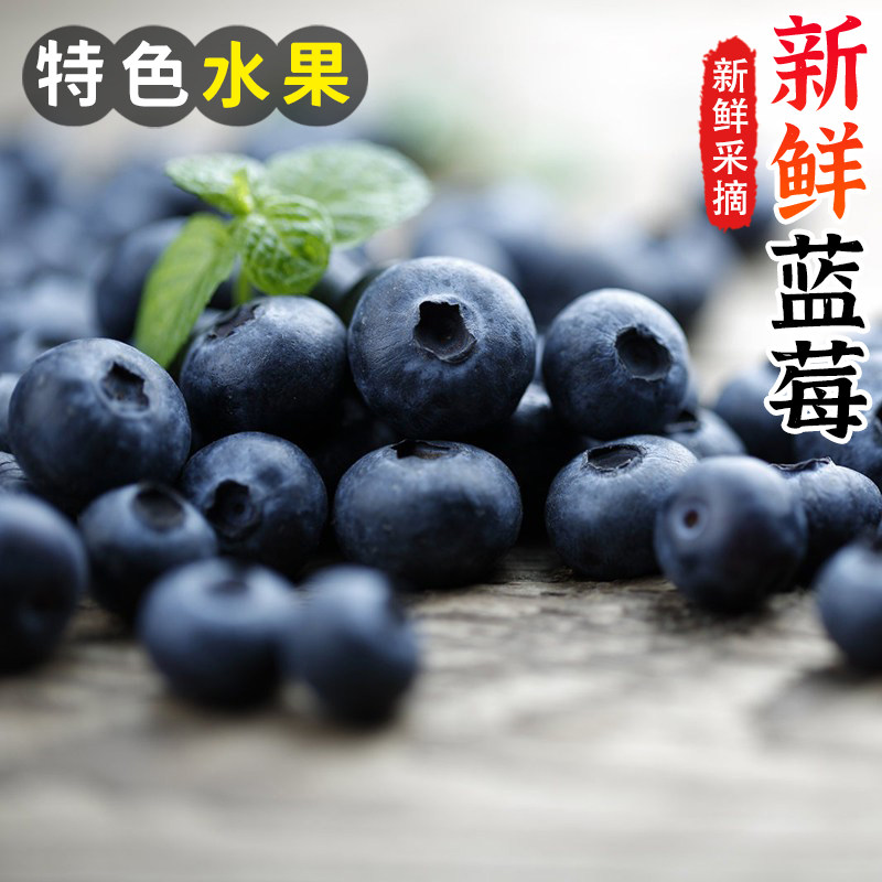 云南蓝莓新鲜水果当季蓝莓鲜果现摘宝宝辅食儿童孕妇水果125g盒装