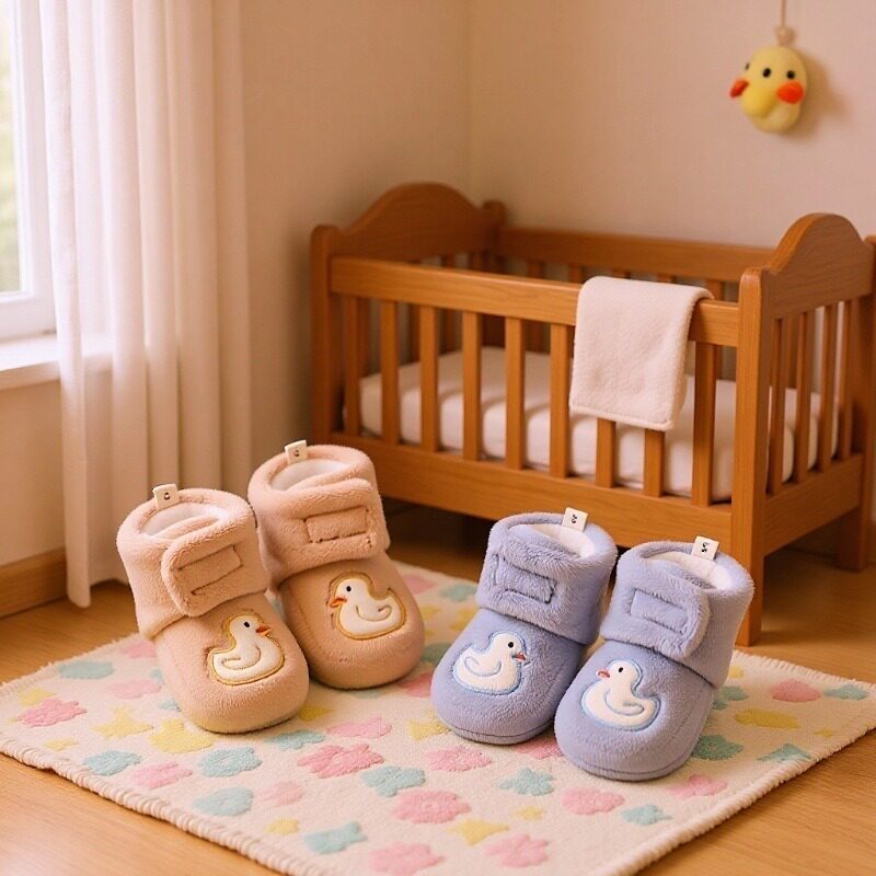 婴儿棉鞋冬季加绒加厚秋天0一6个