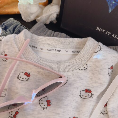 女童两件套女宝宝可爱满印小KT时