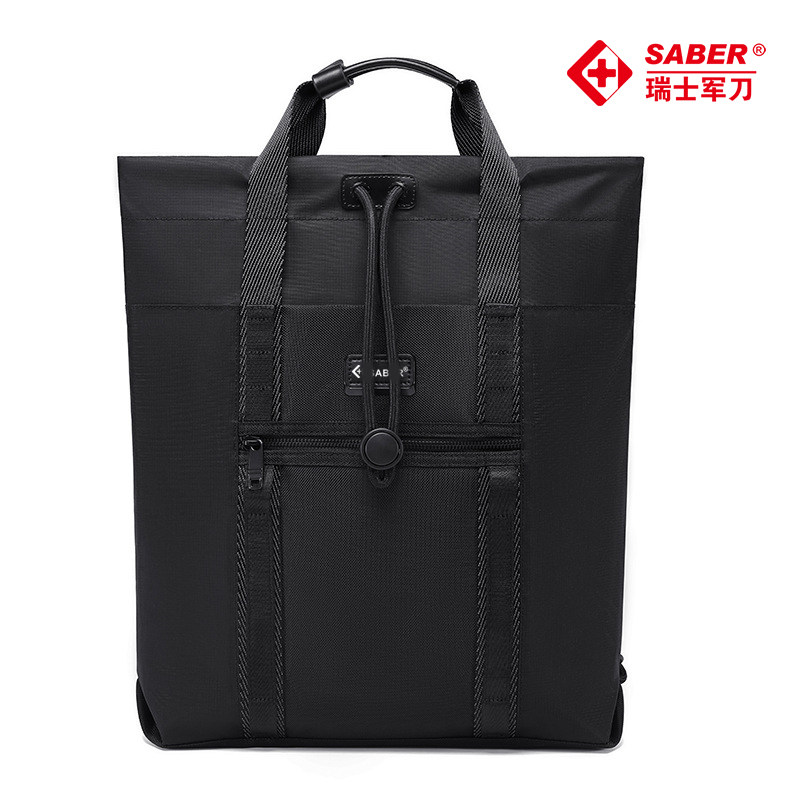 2024新款瑞士军刀SA2563女士双肩包牛津布束口袋背包 防水抽绳