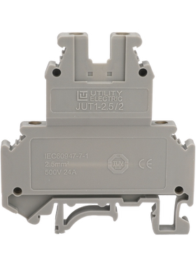 UTL尤提乐JUT1-2.5/2导轨式直插弹簧纯铜接线板连接器接线端子排