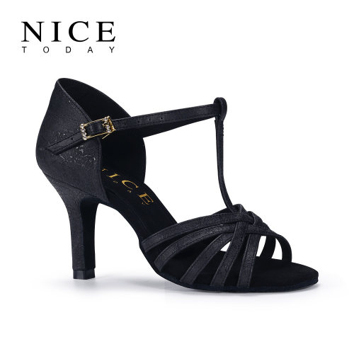 NICETODAY拉丁舞鞋黑武士