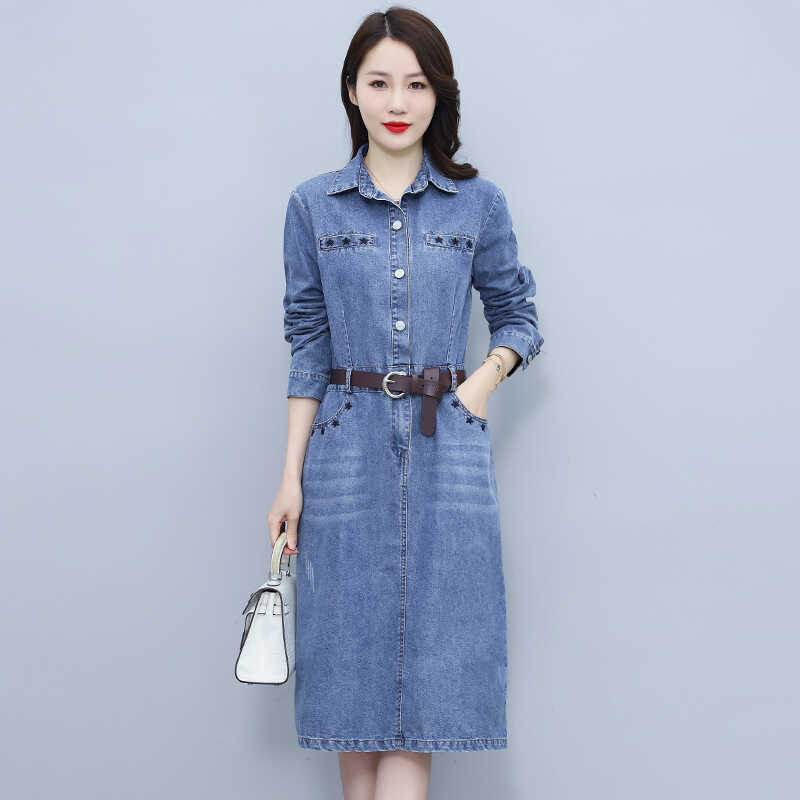牛仔连衣裙春夏新款时尚薄款长裙