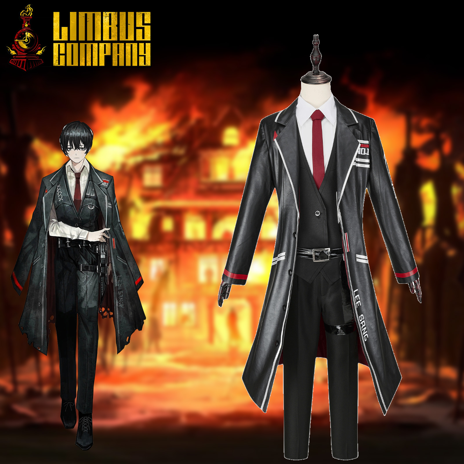 炫漫边狱巴士cos李箱皮大衣cos服
