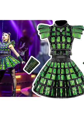 炫漫现货六个皇后cos服音乐剧six安妮·博林绿色裙子cos服