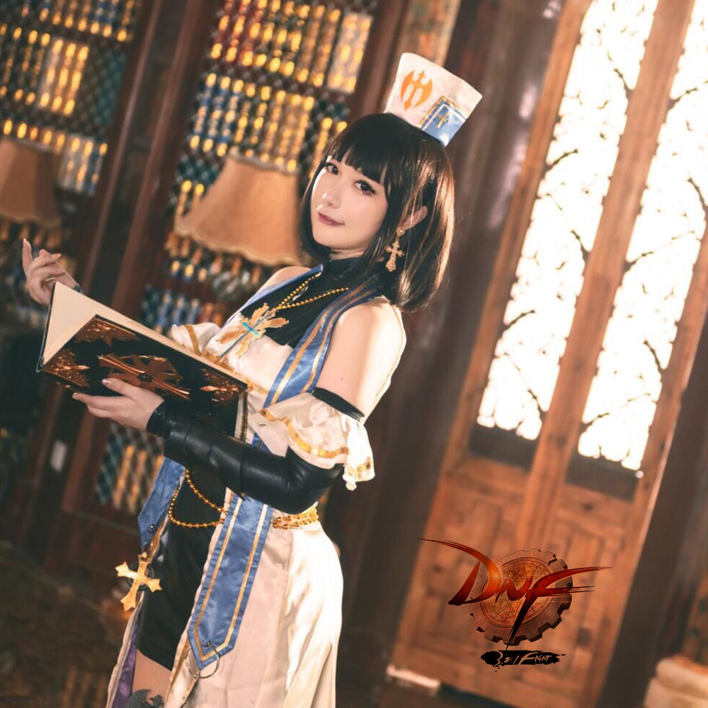 炫漫定做 DNF地下城与勇士cos服女圣职者炽天使Cosplay女装套装