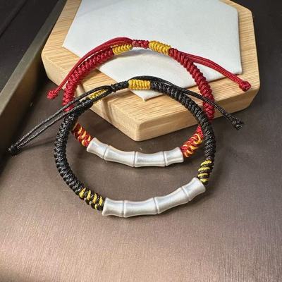 999纯银竹节手链男女士款情侣