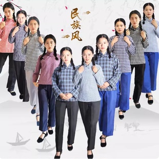 民国演出服装村姑贫民王二小服农民陕北舞台话剧游击队影视道具服