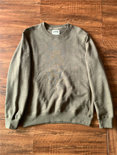 日单卫衣男日系复古竹节棉春季新款全棉重磅长袖宽松圆领休闲上衣