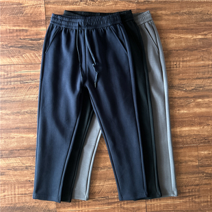 直筒长裤 针织卫裤 直口男薄款 休闲裤 潮 秋季 宽松纯色收口运动裤 新款
