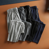 运动裤 宽松透气休闲长裤 男薄款 纯色简约基础款 子 全棉直口卫裤 夏季