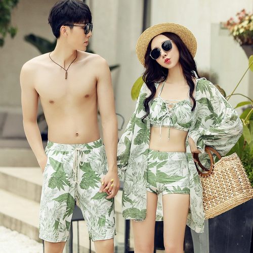 泳衣男女套装分体三件套防晒