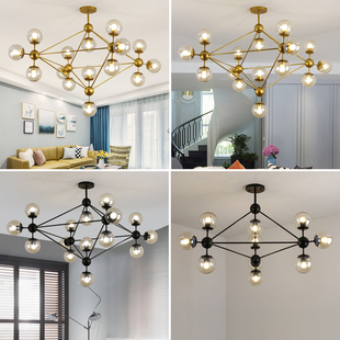北欧客厅吊灯魔豆分子灯具创意个性 工业风简约现代复古吧台餐厅灯