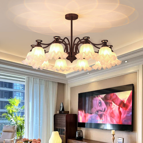 美式复古客厅卧室餐厅吊灯中古风