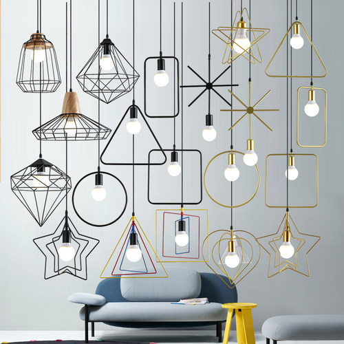 简吧咖啡厅三头阳台艺术小吊灯