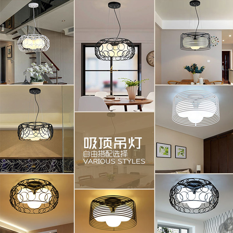 北欧宜家餐厅灯LED饭厅过道吸顶灯创意简约美式卧室客厅书房灯具