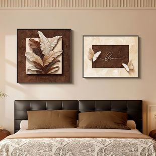 卧室装饰画高级法式床头背景墙复古家大业大沙发客厅主卧挂画壁画