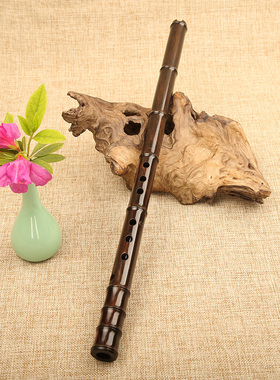 楚吟 大头南箫专业木箫黑檀短箫老红木九节黄檀紫檀八孔一节FG调