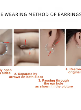 足银999单边碎冰冰小马耳坠马年礼物耳圈纯银耳坠卡通生肖双戴款