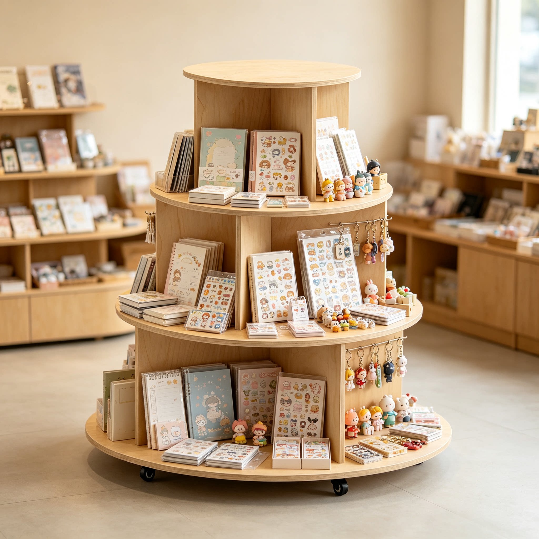 服装店中岛展示台高级感陈列架图片