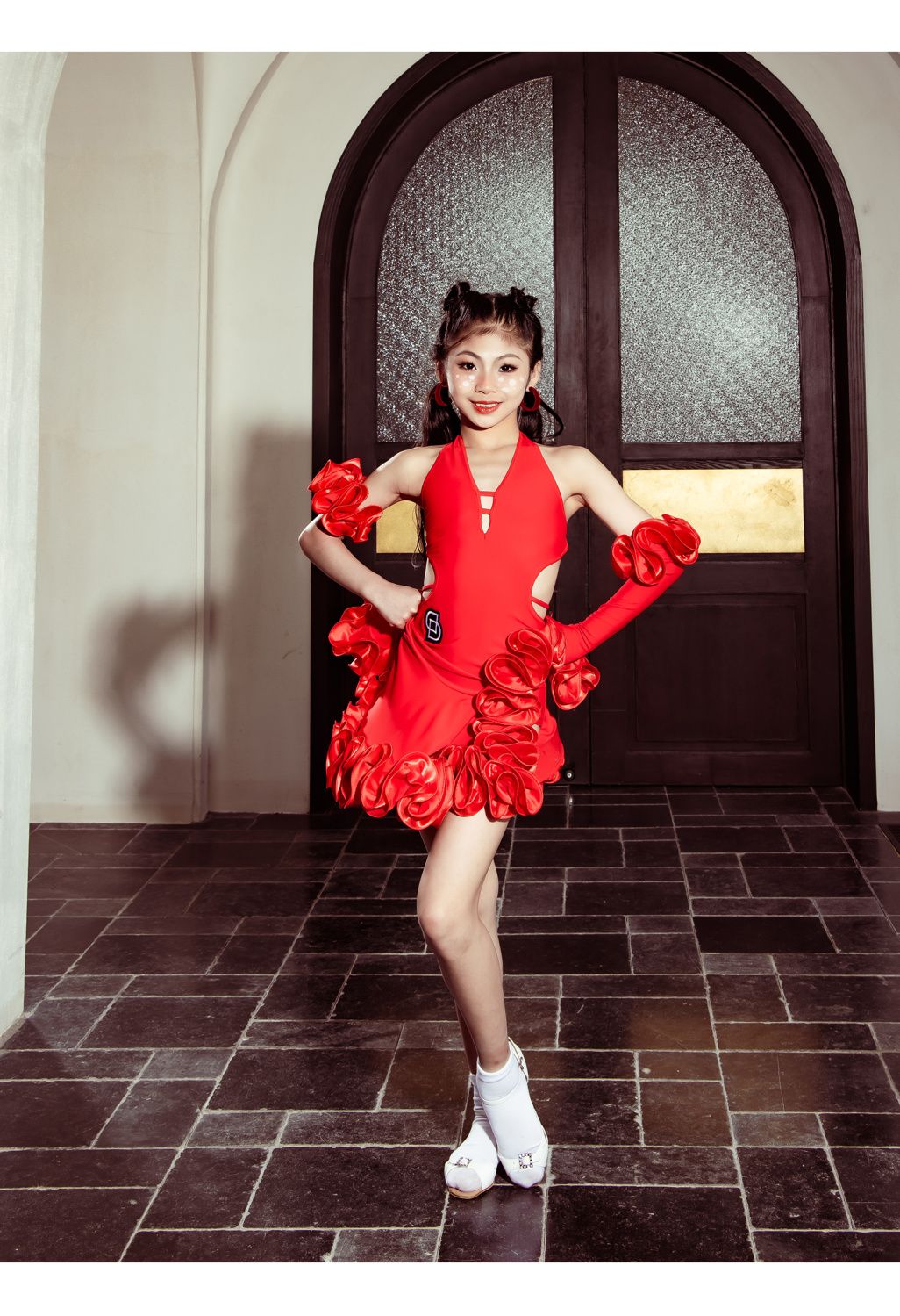 Dancebaby林意涵同款拉丁舞裙新款高级感套装练功服赛服舞蹈服