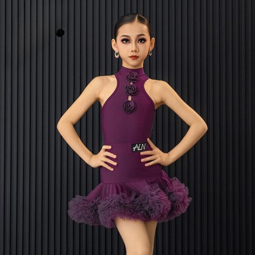 ALN艾琅纳拉丁舞表演服女童2026新款练功套装少儿舞蹈考级演出服